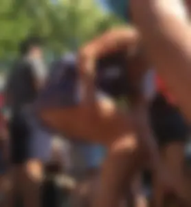 Girl in a Skirt With Chunky Legs Street Low Angle Creepshots Gallery