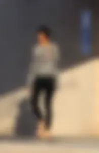 Skinny teen in leggings with vpl in the parking lot