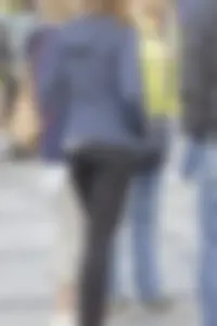 Pretty curly haired girl in tight leggings