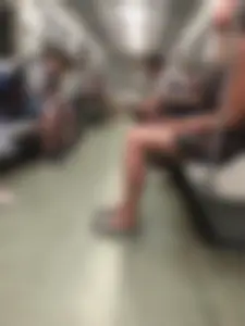 Hot Milf in a Dress Subway Train and Escalator Creepshots - Great Legs