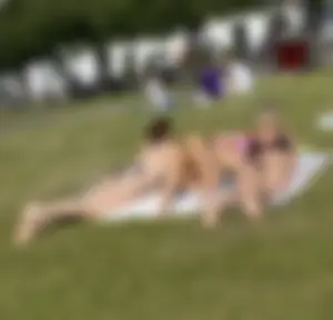 More grass girls in bikinis