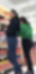 2 hot latinas - some upshots, jean or yoga pants ass?