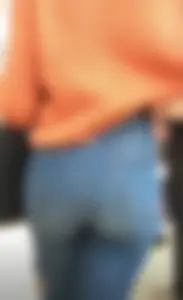 Teen in tight jeans with a good butt