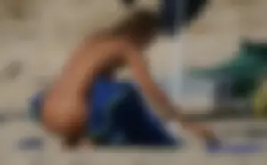 Nude beach and topless girls