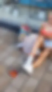 Busty chav blonde in revealing top and jean shorts! (OC) [CS4U]