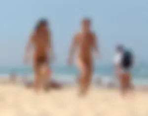 Nude beach and topless girls