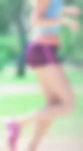 Couple of cute girls out running in little shorts