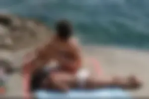 Nude girls on a beach in Hvar, Croatia