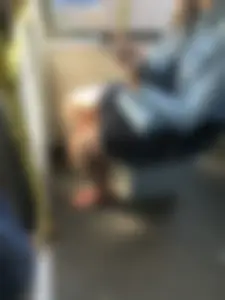Cute Girl in Sandals Bus Candid