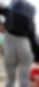 Bomb in leggings  ass scratching