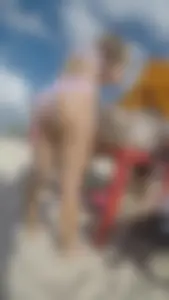 Amazing blonde ass in bikini OC