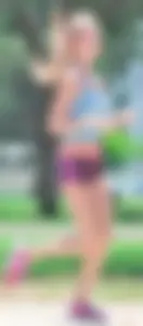 Couple of cute girls out running in little shorts