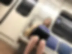 Girl With Hot Legs With a Cute Backpack Sitting in a Subway Train Creepshots