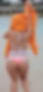 Couple PAWGs on the beach in bikinis partying