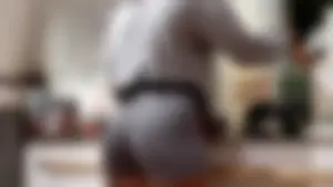 Candid ebony babe with an amazing ass and vpl in grey Nike spandex shorts