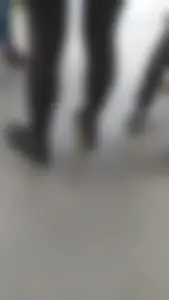 Girl wearing a black skirt over her leggings