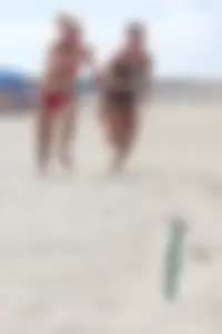 Lifeguard tournament girls on the beach