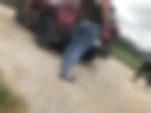 Blonde ass in jeans