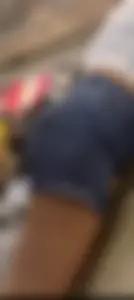 Shy Petite Latina store worker in Jeans Shorts w/ nice body!