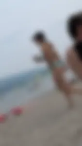 Tight milf in blue bikini. OC