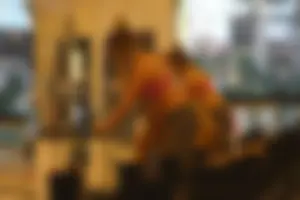 Ashley Tisdale working out at a gym in Studio City with a sexy trainer in leggings
