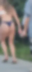 Busted capping sexy white girl in thong bikini
