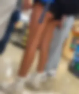 PETITE College Girl - Ass Cheeks, Slim Shorts, Tan Legs - INCREDIBLE