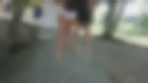 Girl with a nice ass in wet white bikini bottom