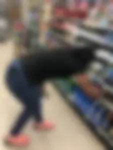 Dollar General black babe with a nice ass in tight jeans