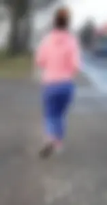 Blue yoga pants. Go for a jog.