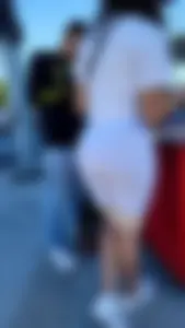 Latina with huge ass in white spandex shorts