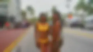 Two sexy ass black girls in thongs posing for the camera