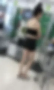 Slim teen with huge tits out shopping with mom