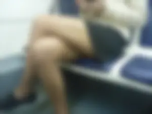 Subway Train Closeup Creepshot - Hot Legs and Mini-Skirt
