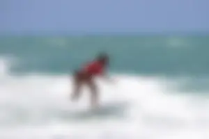 Candid surfers in bikinis