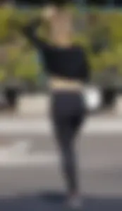 Sexy ass blonde in the parking lot in leggings with amazing body