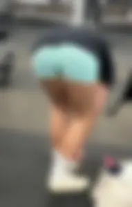 Quick walk by of this tight ass bending over in biker shorts