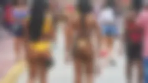 Two sexy ass black girls in thongs posing for the camera