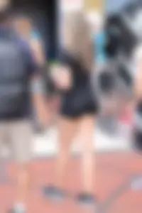 Sexy girl in tight Nike spandex with vpl
