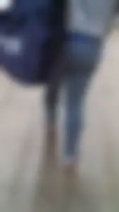 Booty in Grey Tights on the Street Creepshot