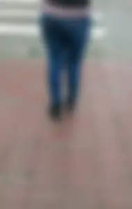 Nice Butt And Legs in Blue Jeans on the Crosswalk