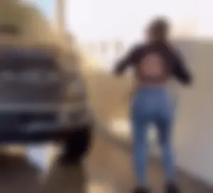 Latina Bubble Ass Washing Her Car