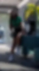 Petite woman in short miniskirt, pretty cheeks and beautiful face [oc]