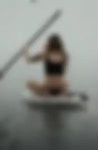 Thin girl in Black Bikini