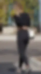 Sexy ass blonde in the parking lot in leggings with amazing body