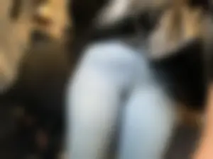 Blonde Ass In Tight Fitting Jeans