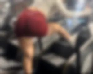Fat Ass Asian Stretching in Red Shorts