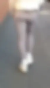 Grey Leggings Blonde Student