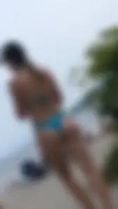 Tight milf in blue bikini. OC