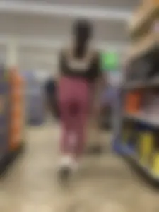 Slim latina shopping and squatting (oc)